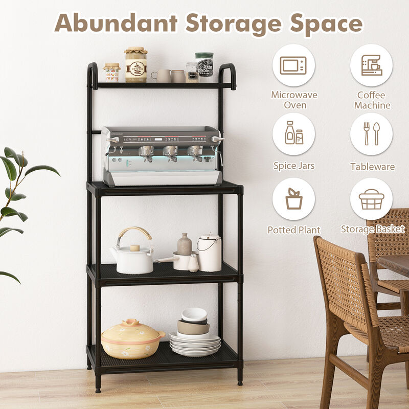 4-Tier Kitchen Storage Baker Microwave Oven Rack Shelves
