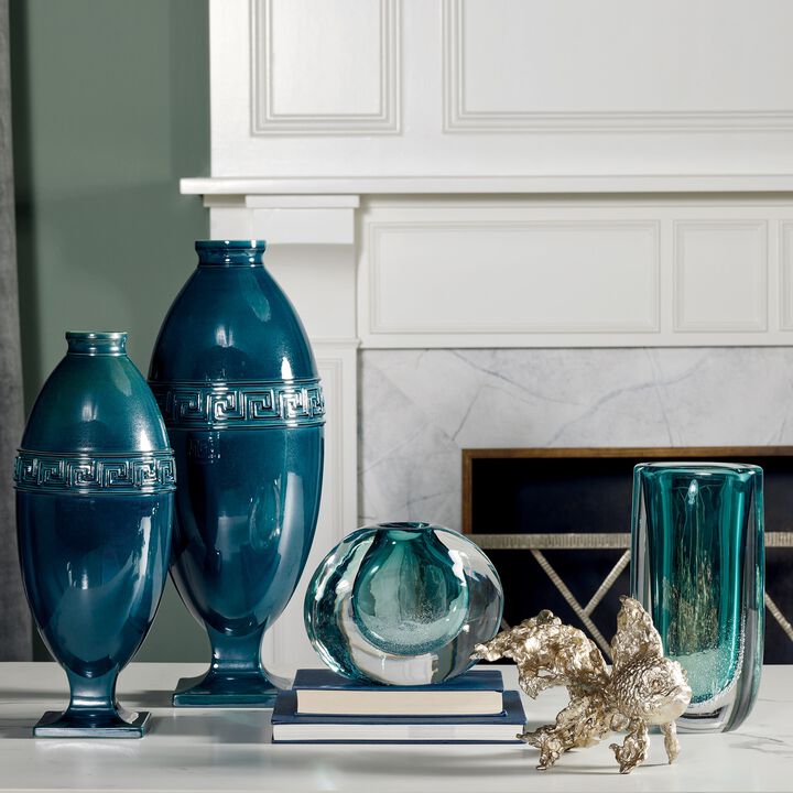 Micro Bubble Vase-Small Blue