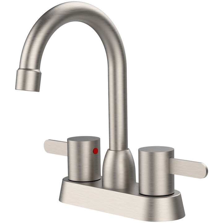 2-Handle Centerset Bathroom Faucet in Matte Black for RV and Vanity Sinks