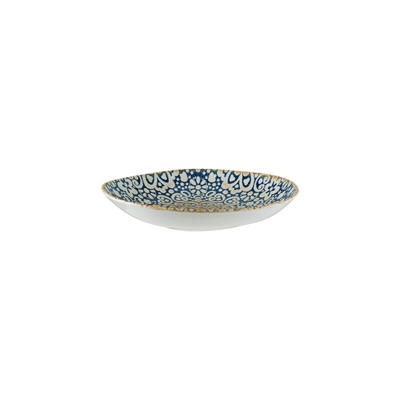 Alhambra 10.25" x 9.5" x h:2.5" 36 oz. Organic Decorated Porcelain Bowl