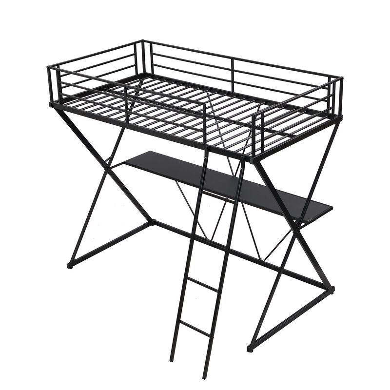 Merax Loft Bed with Desk and Ladder