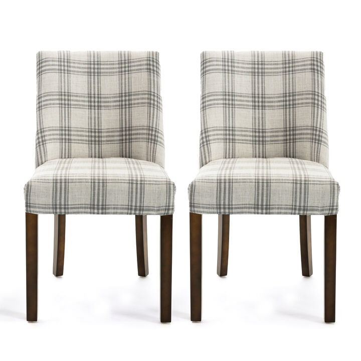 Merax Contemporary Fabric Dining Chairs 2 Pieces