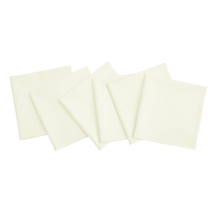 Solino Home Cotton Linen 20 x 20 Inch Dinner Napkins Set of 6 | Dru - Cotton Linen Plain
