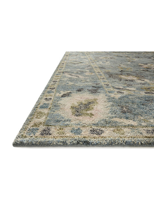 Clement CLM04 Aqua/Multi 18" x 18" Sample Rug