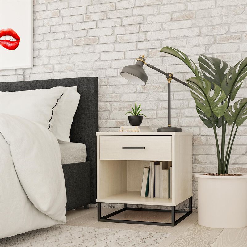 Novogratz Kelly Nightstand, Ivory Oak