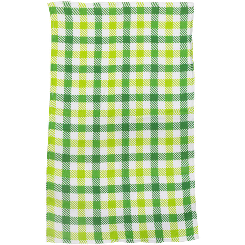 Set of 2 Shamrocks and Plaid St. Patrick's Day Kitchen Tea Towels 26"