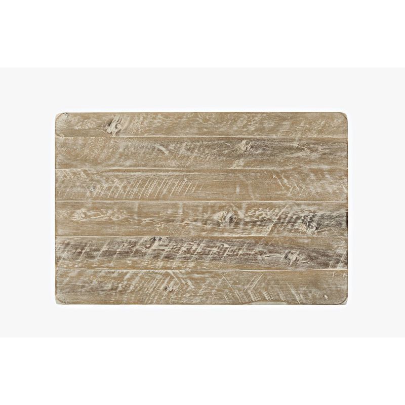 Jofran Artisan's Craft Rustic Farmhouse Distressed Solid Wood Accent Table
