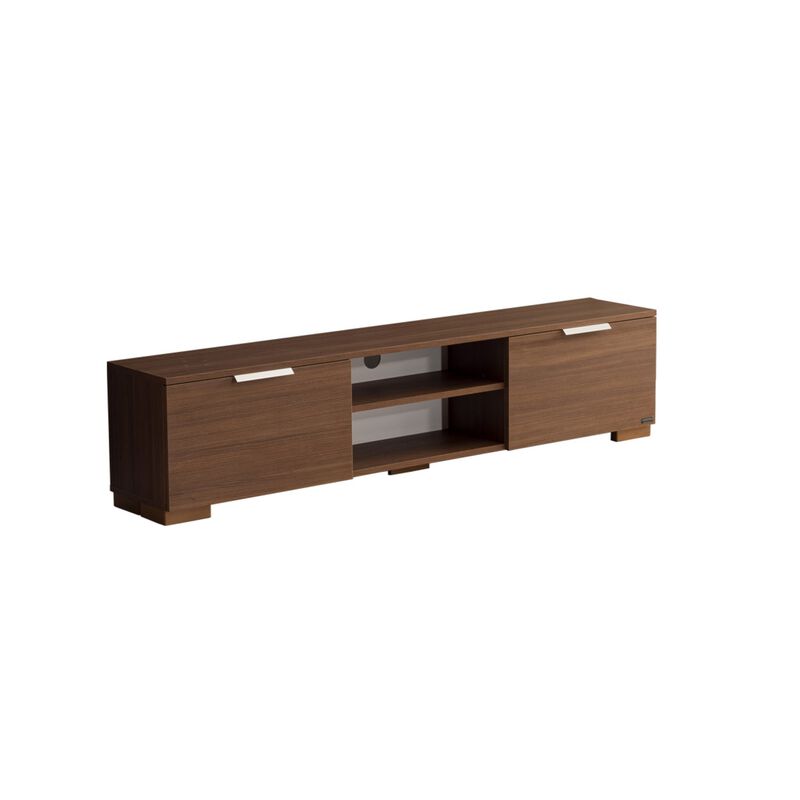 Store April Mid Century Modern TV Stand 2 Door Cabinets 2 Shelves 66 Inch TV Unit