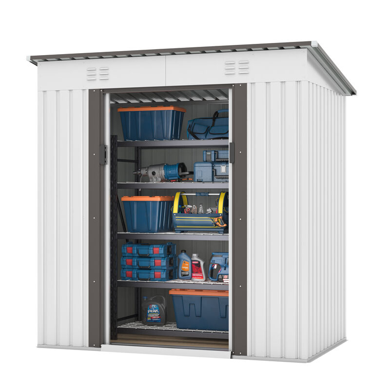 4 ft. x 6 ft. Metal Outdoor Garden Shed Storage Building