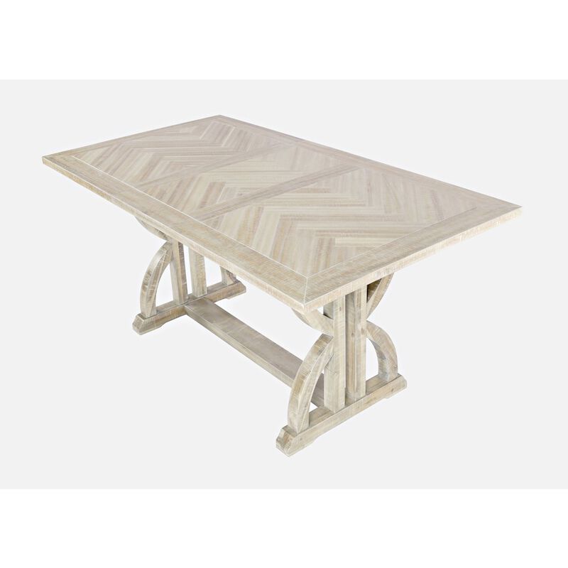 Jofran Herringbone Distressed Acacia Counter Height 78 Dining Table