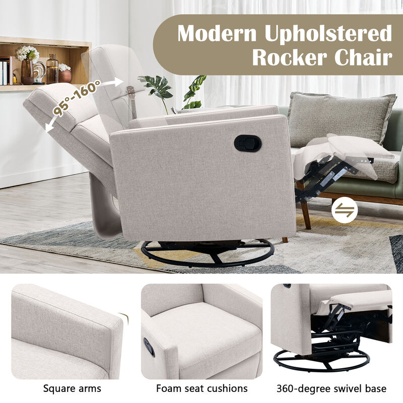 Wood-Framed PU Leather Recliner Chair Adjustable Home Theater Seating with Thick Seat Cushion and Backrest Modern Living Room Recliners
