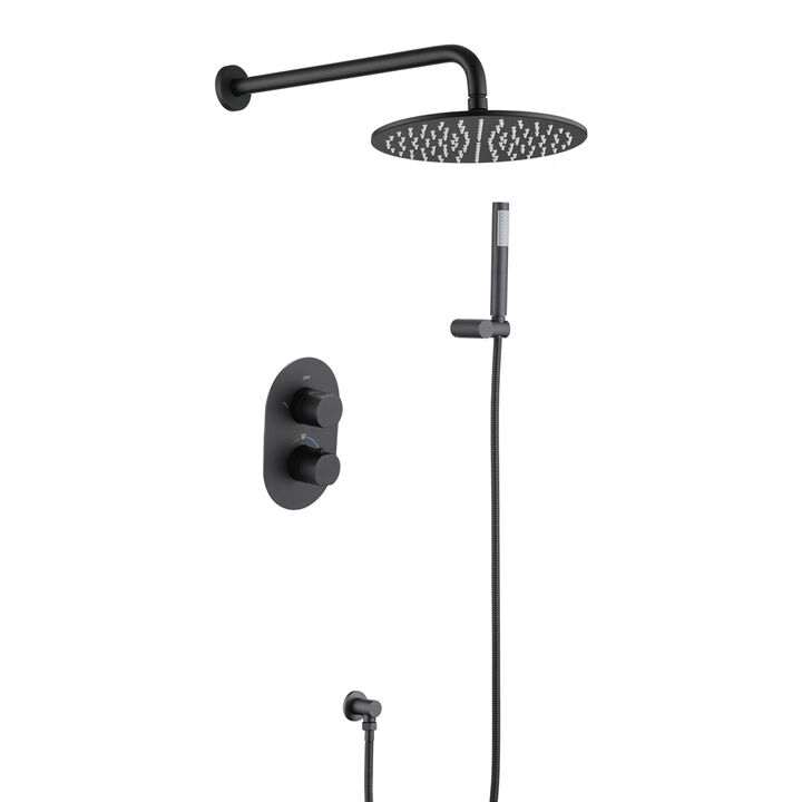 Thermostatic Complete Rainfall Shower System With Rough-In Valve