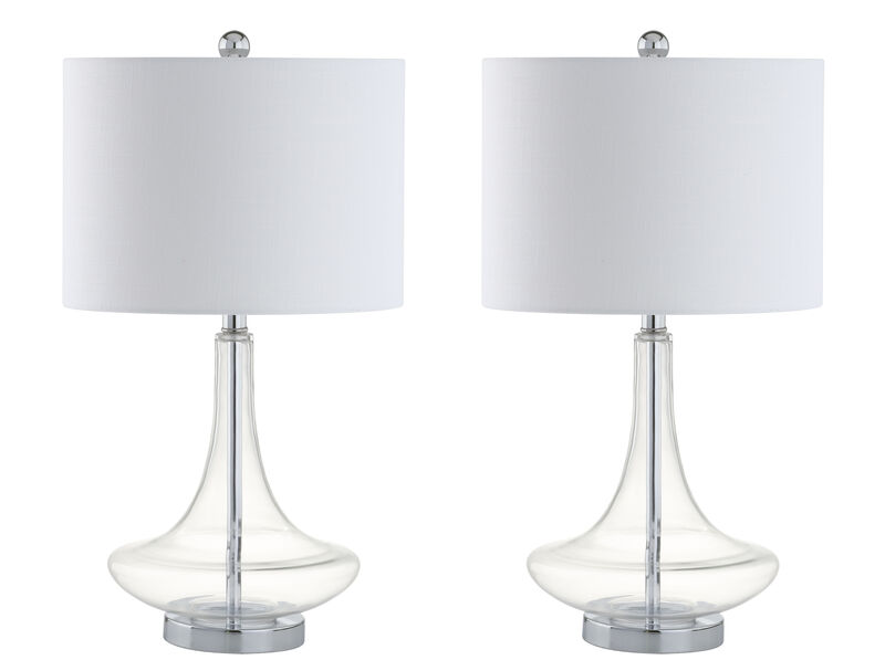 Cecile Glass Teardrop LED Table Lamp (Set of 2)