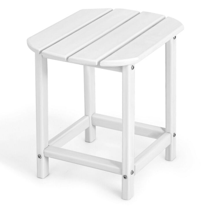 Hivvago 18 Inch Weather Resistant Side Table for Garden Yard Patio