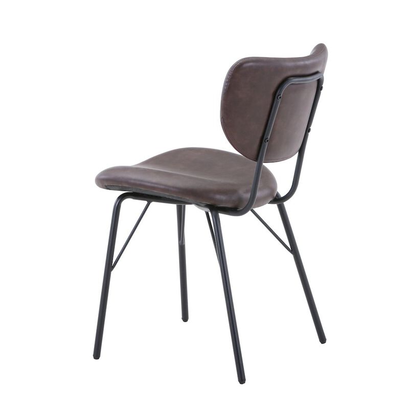 Jofran Modern Faux Leather Split-Back Upholstered Dining Chair (Set of 2)