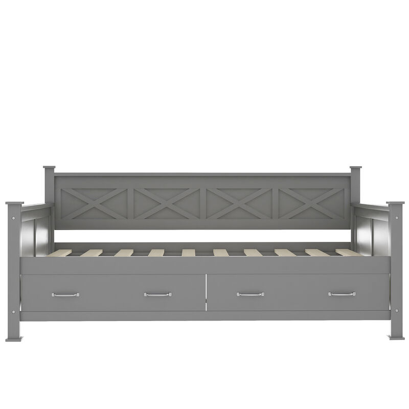 Merax Wooden Modern and Rustic Casual Style Daybed Bed