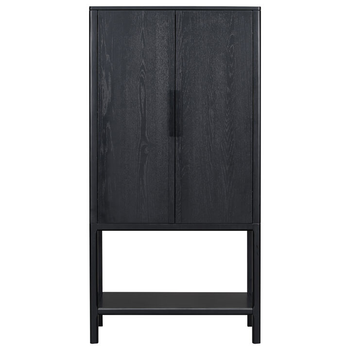 Merax Sophisticated Oak Veneer Cabinet
