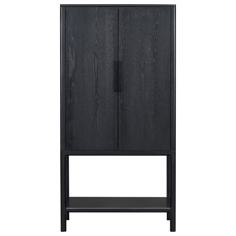 Merax Sophisticated Oak Veneer Cabinet