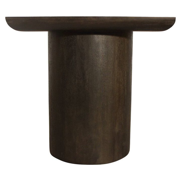 Alex Hamilton Sullivan 24 Solid Wood Square Top End Table in Dark Brown Finish