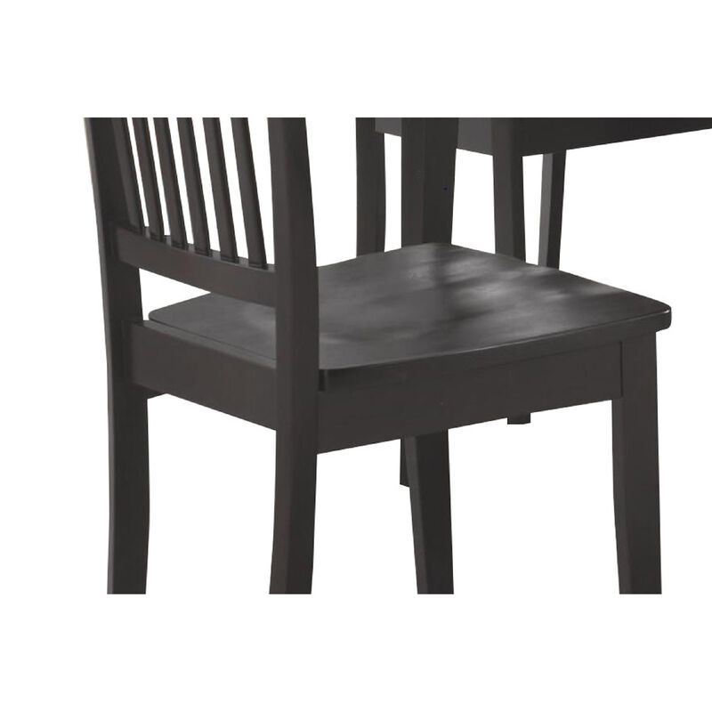 Sophisticated And Sturdy 5 Piece Wooden Dining Set, Brown-Benzara