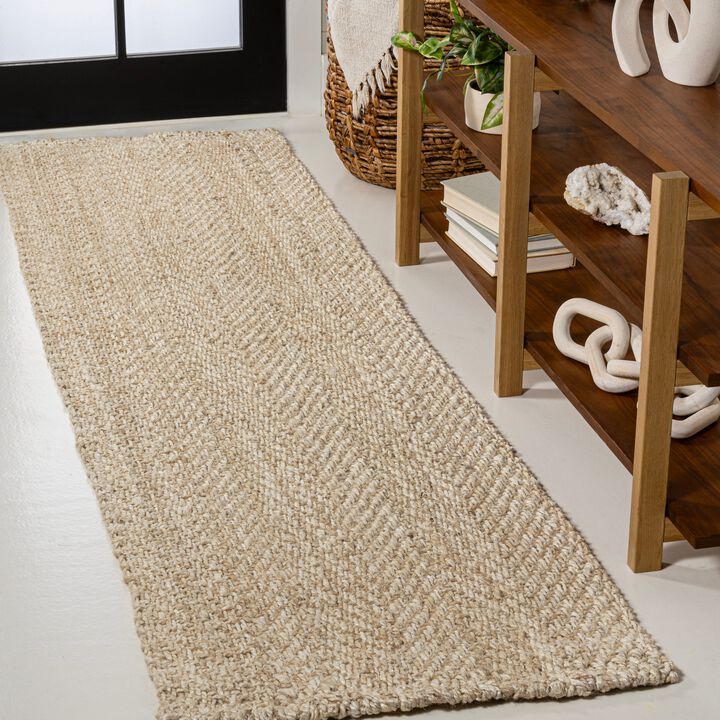 Espina Hand Woven Herringbone Chunky Jute Ivory Rug