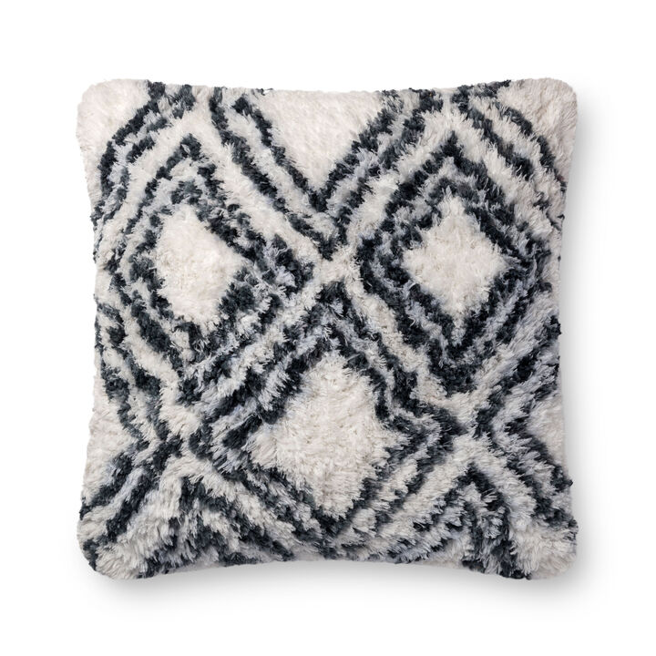 P0711 Charcoal/White 22"x22" Down Pillow