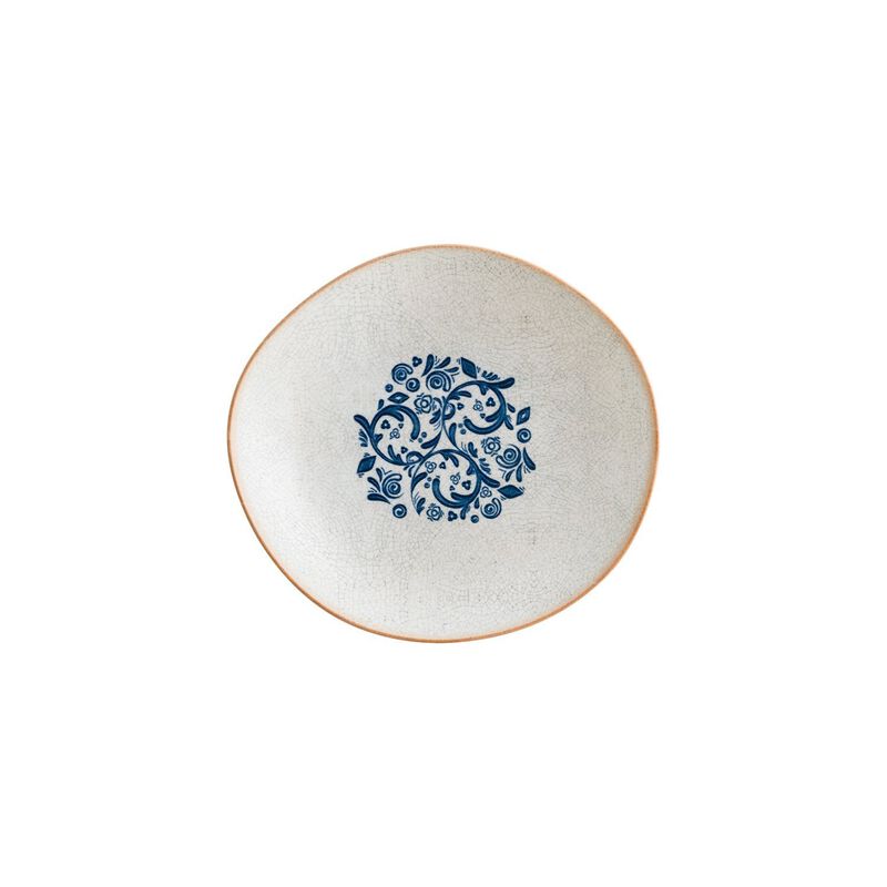 Viento 10.25" x 9.5" x h:2.5" 36 oz. Organic Decorated Porcelain Bowl