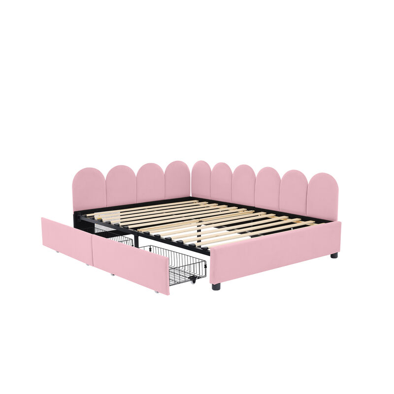 Merax Upholstered Daybed with 2 Drawers