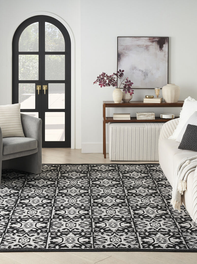 Aloha ALH34 Black/White 6' x 9' Rug