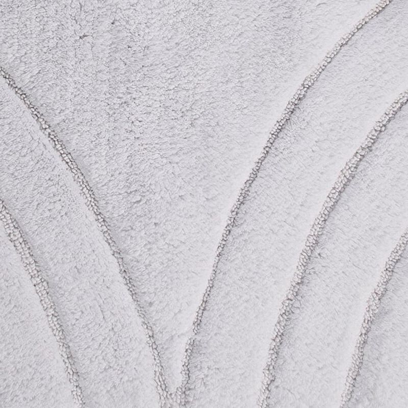 Knightsbridge Diamond 220 GSF Non Skid Back Bath Rug 17 x 24 - Ivory