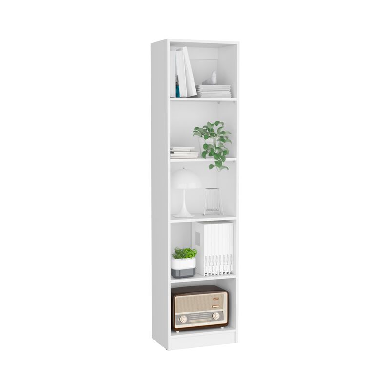 DEPOT E-SHOP Vinton XS Bookcase Compact Bookshelf with Multiple Shelves, White