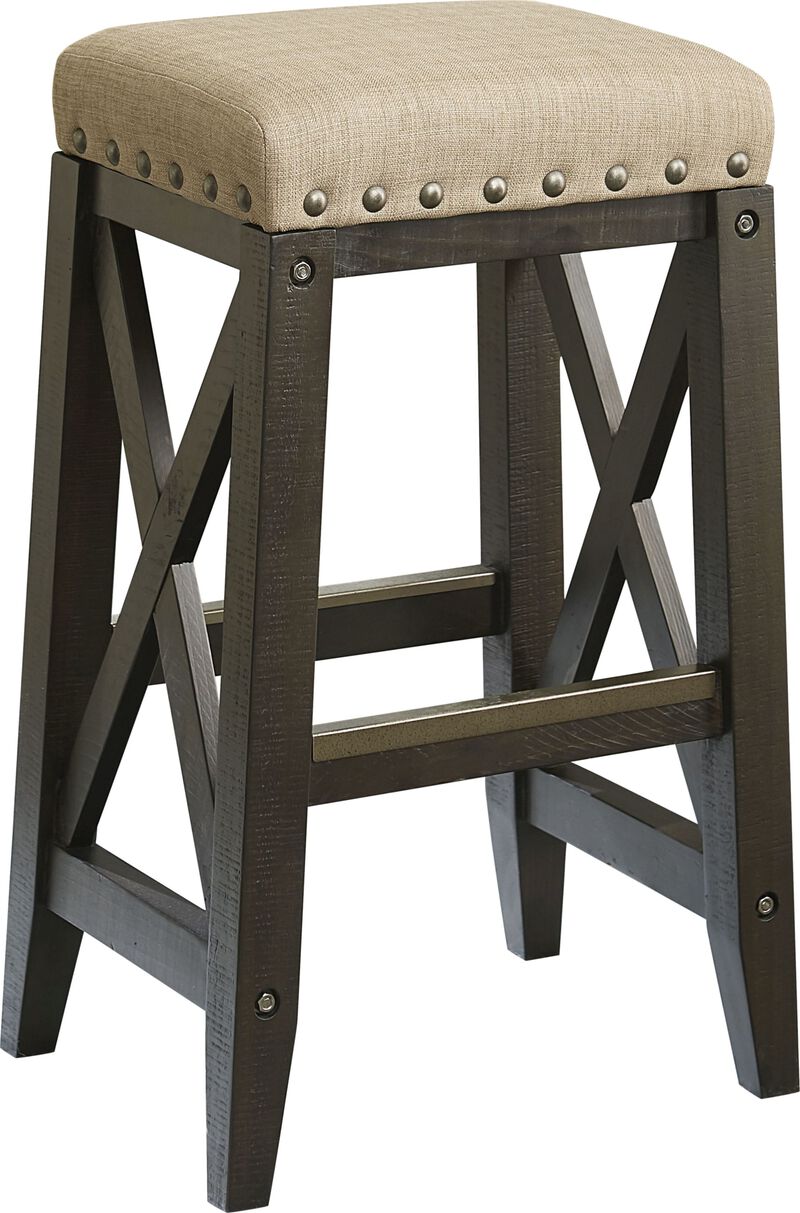 Yosemite Solid Wood Upholstered Bar Stool