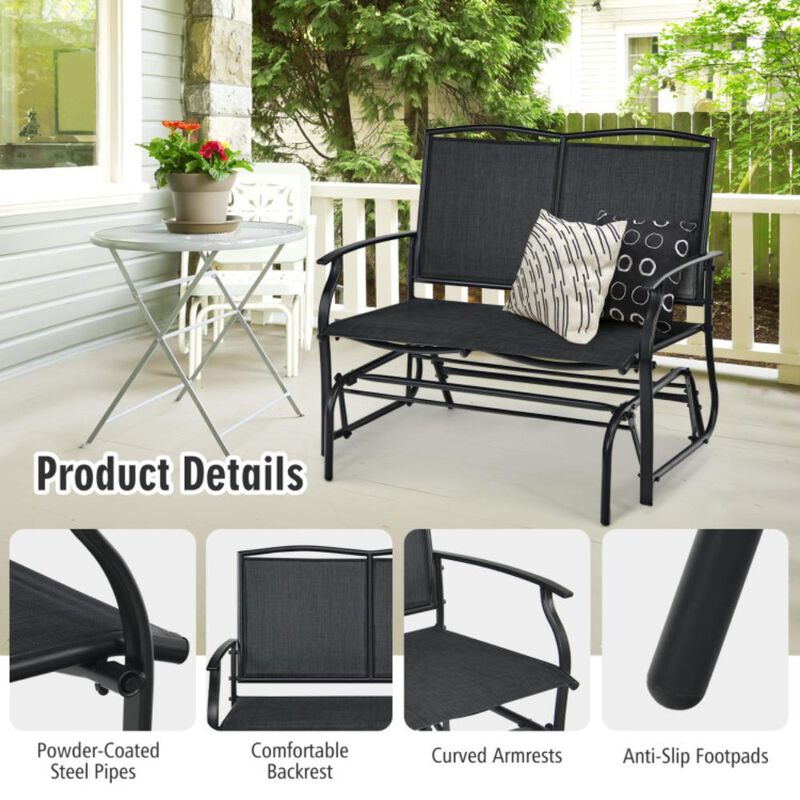 Hivvago Iron Patio Rocking Chair for Outdoor Backyard and Lawn