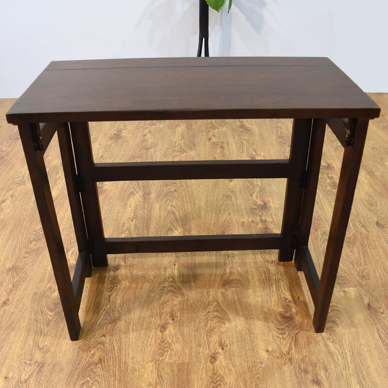 Handmade 100% Mango Wood Knock Down Dark Walnut Color Rectangular Shaped Indoor Study Table