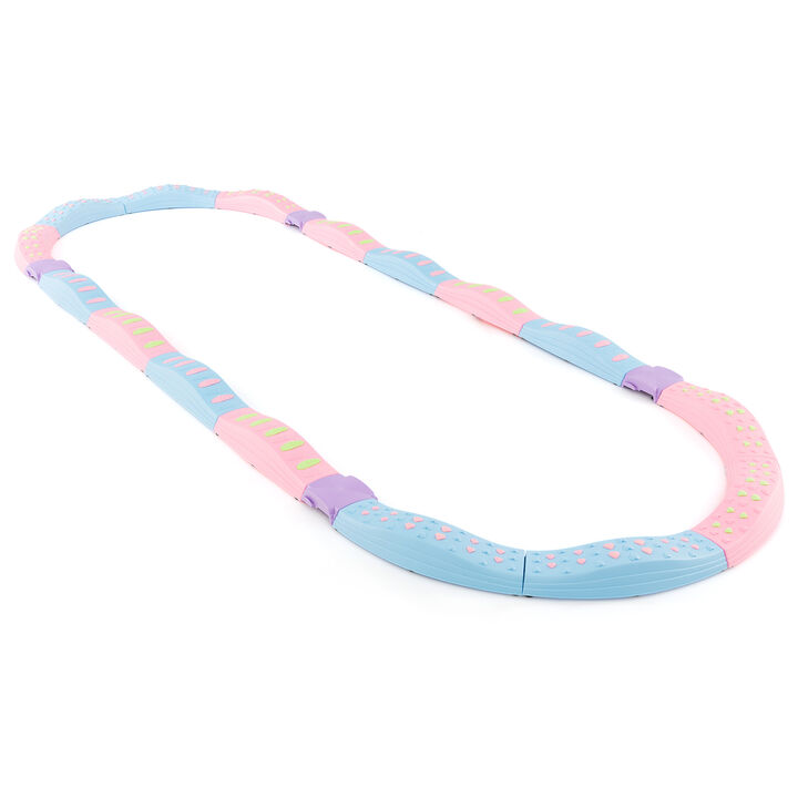 Colorful Kids Wavy Balance Beam with Textured Surface and Non-slip Foot Pads