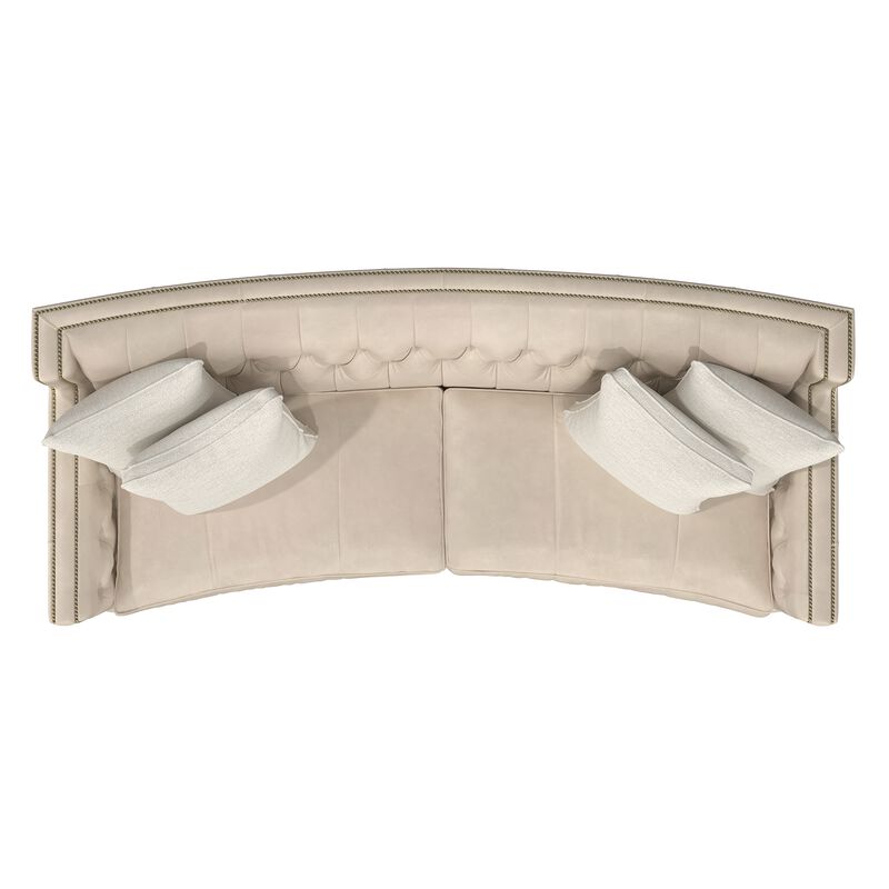 Living Candace Leather Sofa in White