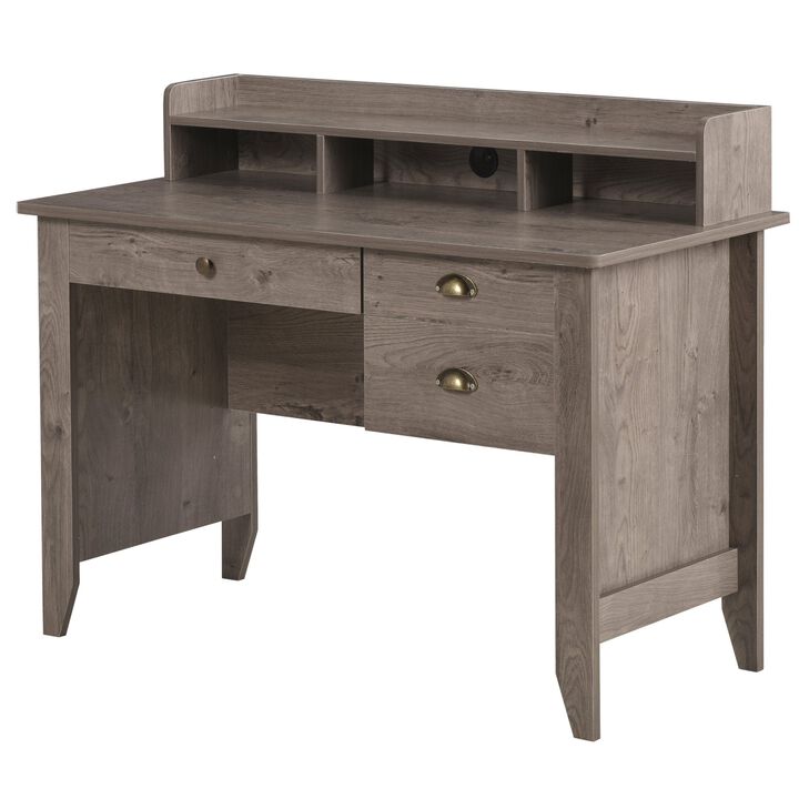 Multifunctional Desk: Computer Workstation with Drawers and Cable Management