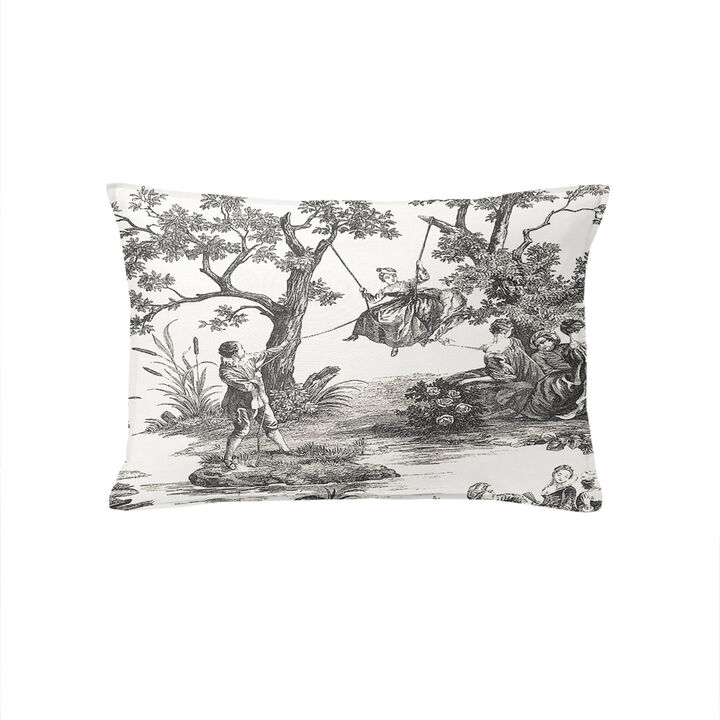 6ix Tailors Fine Linens Malaika Black Decorative Throw Pillows