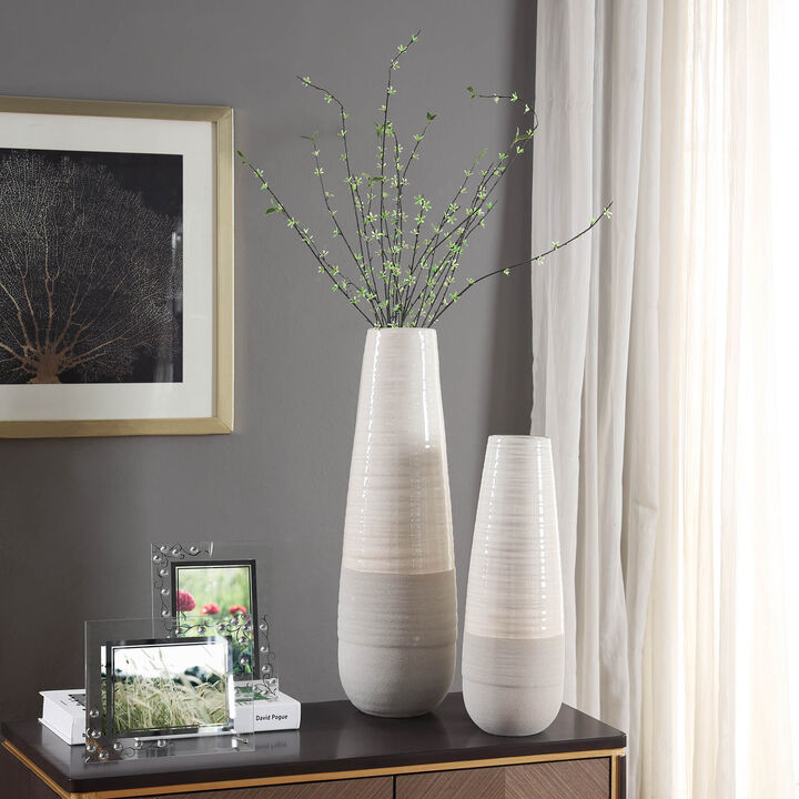 Evian Ivory Ceramic Vase Large