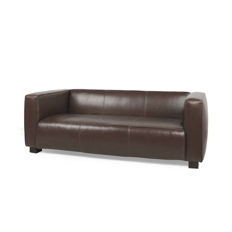 Merax Mid Century PU Leather Sofa Couch
