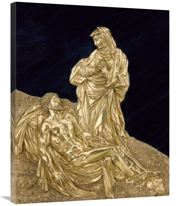 Virgin Mourning the Dead Christ-Canvas Art-28x35
