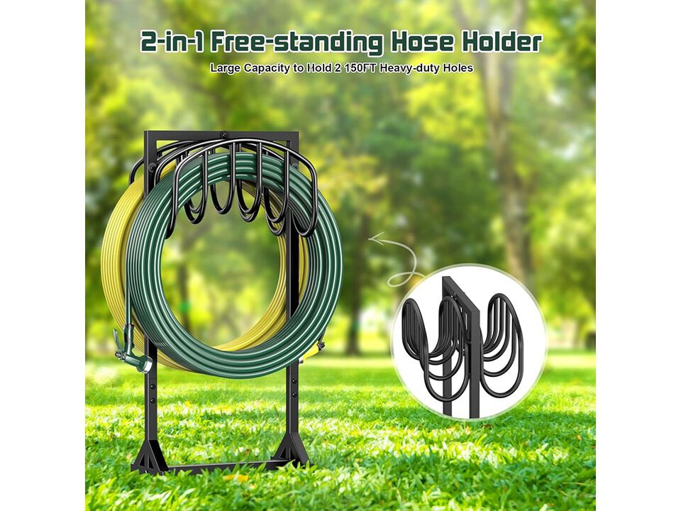 HeroicLion Garden Hose Holder Freestanding, Water Hose Holders