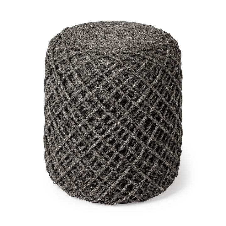 Allium Gray Pouf