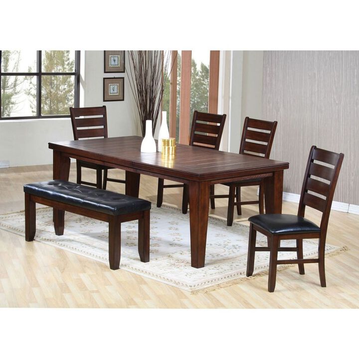 Urbana Side Chair (Set of 2) In Black PU & Cherry