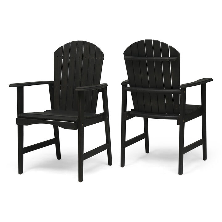 Merax Outdoor Weather Resistant Acacia Wood Adirondack Chairs of 2