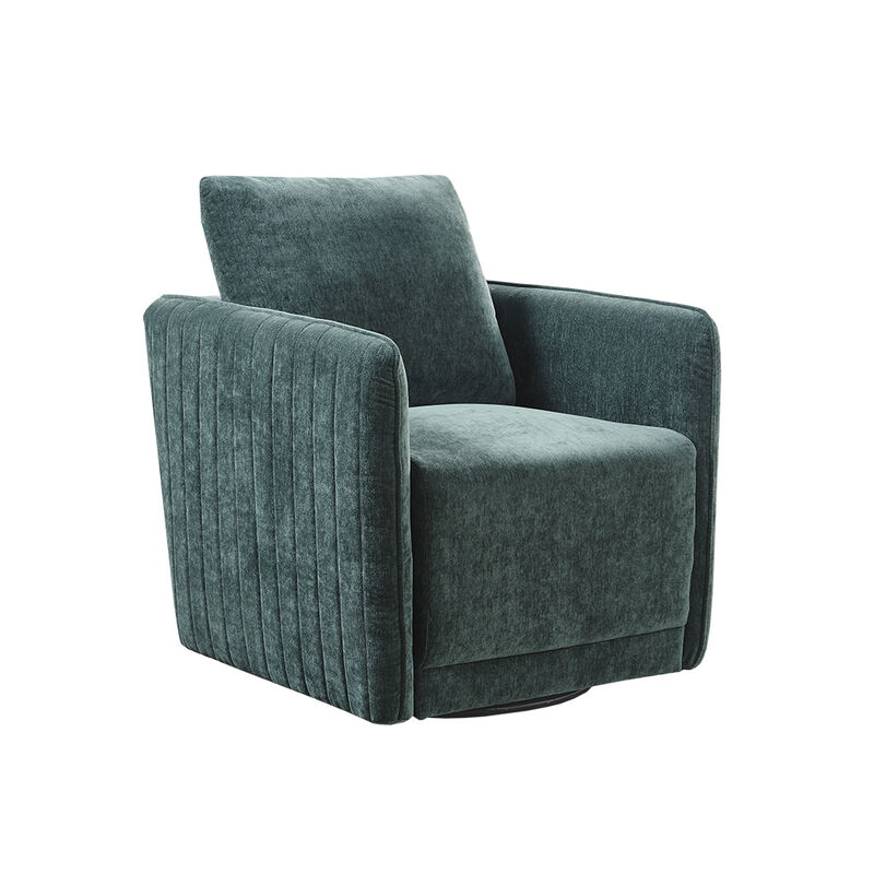 Gracie Mills Jaylah Upholstered 360° Swivel Chair
