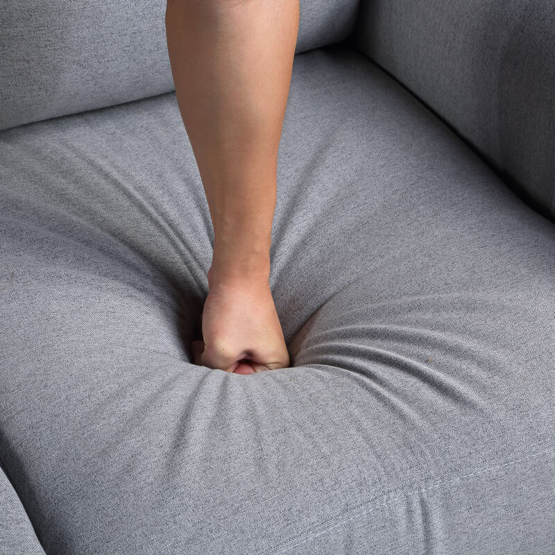 Merax Linen Upholstered Couch Single Sofa Chair