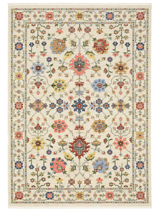 Lucca 3'3" x 5' Ivory Rug