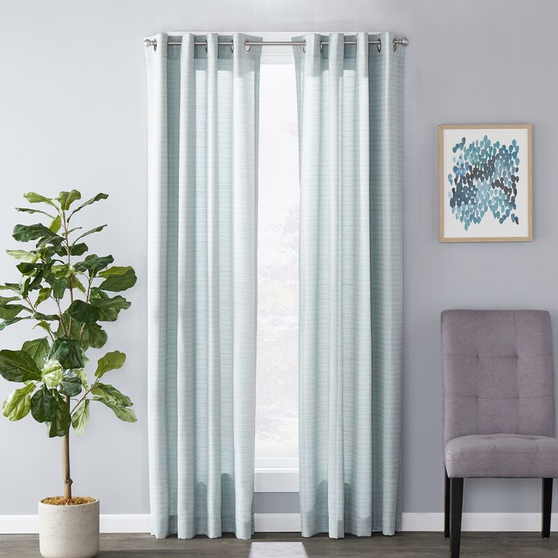 SKL Home Saturday Knight Ltd Maeve Sophisticated Yarn Dyed Woven Horizontal Pattern SunSafe Window Panel
