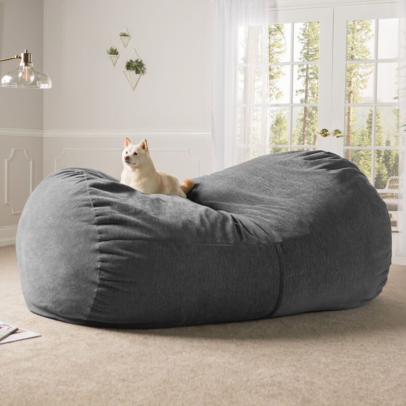 Jaxx 7 Foot Giant Bean Bag Sofa - Premium Chenille